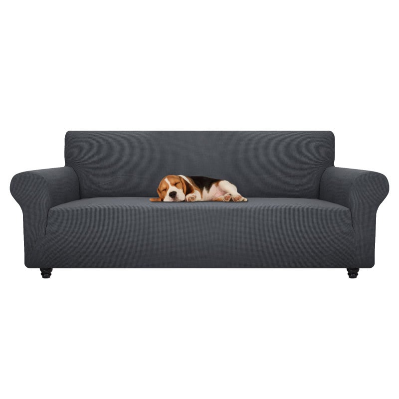 ZNSAYOTX Stretch Oversized Couch Cover Universal Sofa Covers for Living Room Dogs Pet Furniture Protector Spandex Extra Large Sofa Slipcovers with Anti Slip Foam Sticks (Dark Grey, XL Sofa) - Image 1